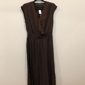 Banana Republic Satin Faux Wrap Maxi Dress
